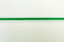 Groene paspel met transparante band